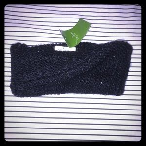 Kate Spade Earmuff Headwrap NWT Black Sparkle